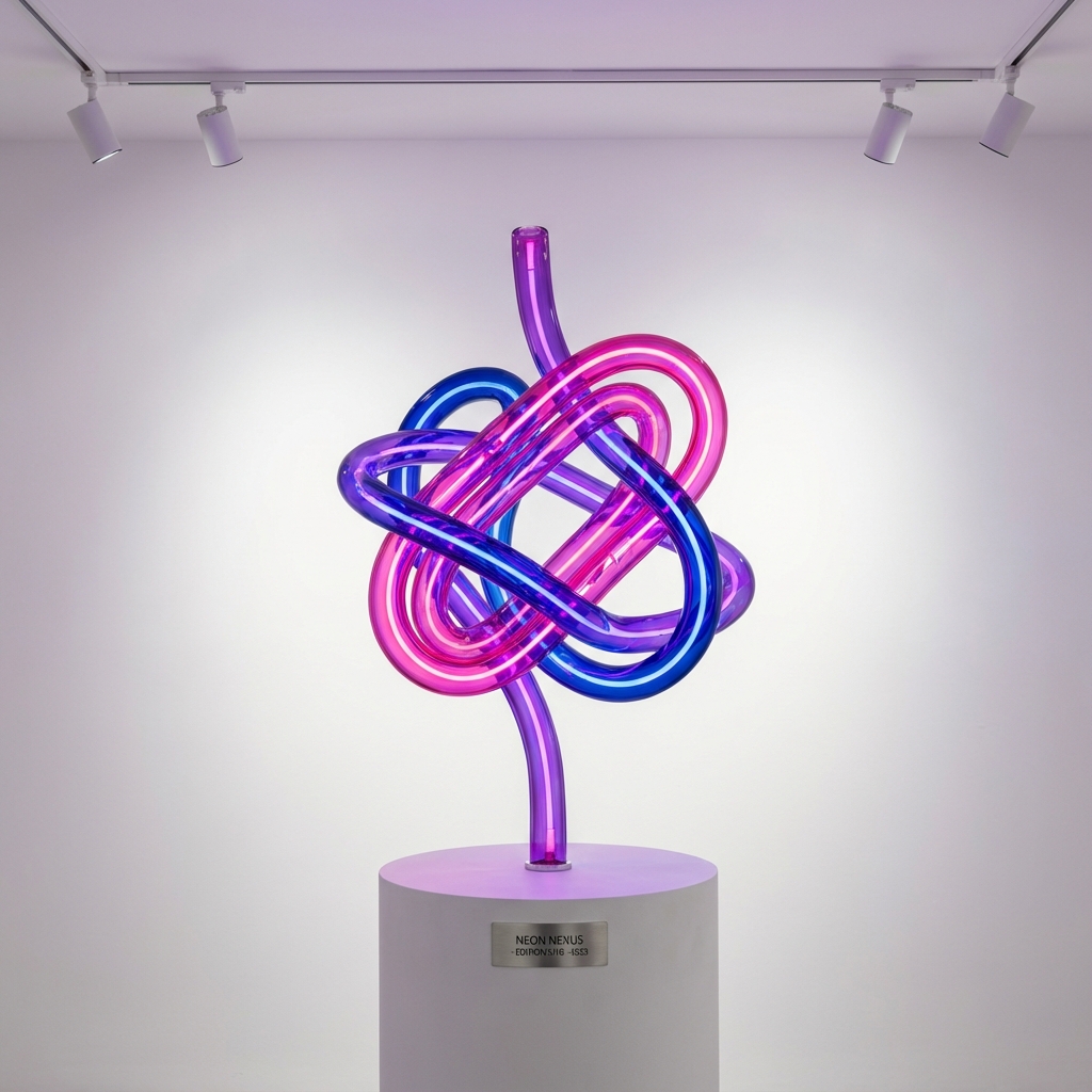 Limited-Edition Neon Glass Sculpture